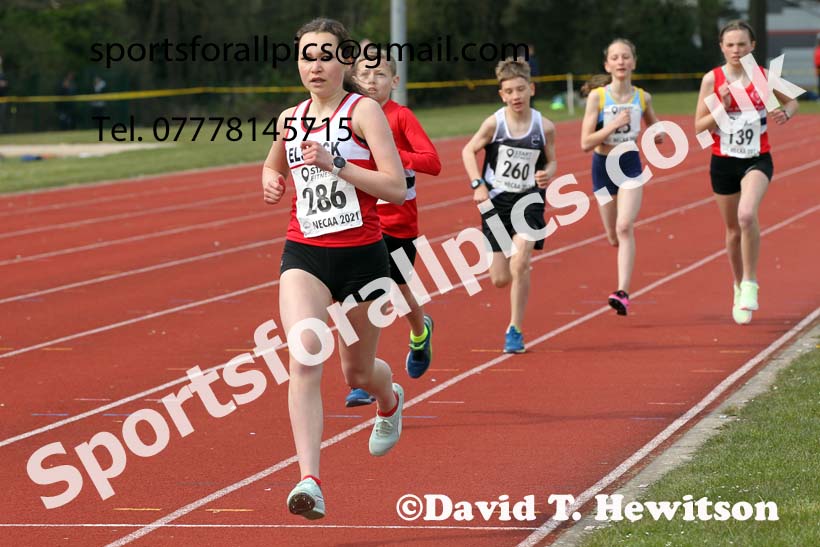 800 metres, 2021 NECAA Open Graded Meeting, Morpeth. Photo: David T. Hewitson/Sports for All Pics